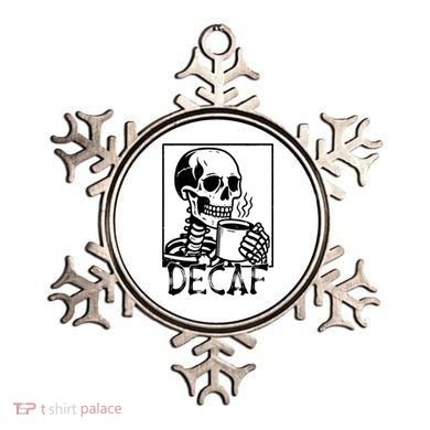 Decaf Skeleton Coffee Skull  Ornament