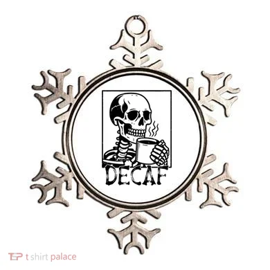 Decaf Skeleton Coffee Skull  Ornament