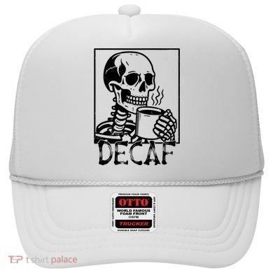 Decaf Skeleton Coffee Skull  Hat