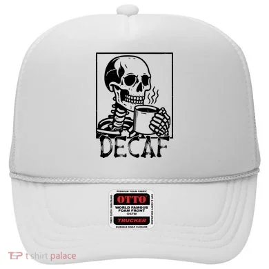 Decaf Skeleton Coffee Skull  Hat