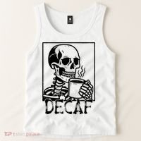 Decaf Skeleton Coffee Skull  Tank Top thumb 2