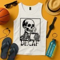 Decaf Skeleton Coffee Skull  Tank Top thumb 4