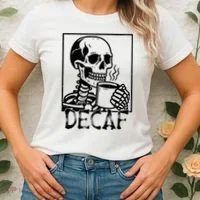 Decaf Skeleton Coffee Skull  Women's T-Shirt thumb 2