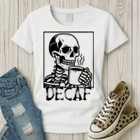 Decaf Skeleton Coffee Skull  Women's T-Shirt thumb 3