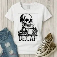 Decaf Skeleton Coffee Skull  Women's T-Shirt thumb 3