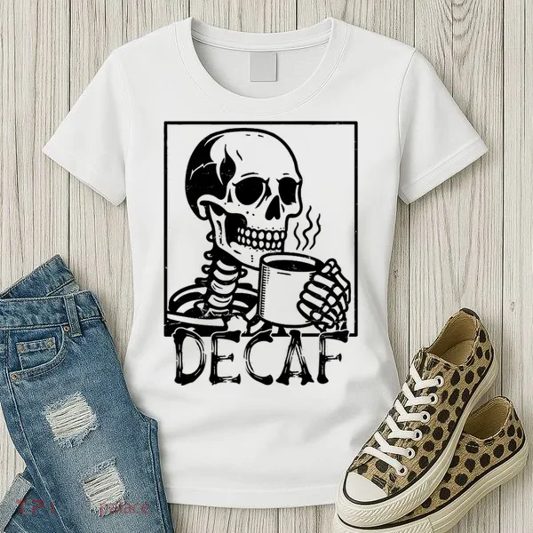 Decaf Skeleton Coffee Skull  Women's T-Shirt