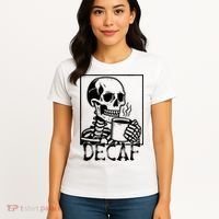 Decaf Skeleton Coffee Skull  Women's T-Shirt thumb 4
