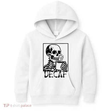 Decaf Skeleton Coffee Skull  Kids Hoodie