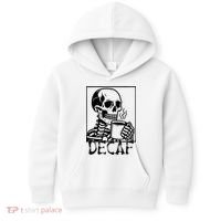 Decaf Skeleton Coffee Skull  Kids Hoodie thumb 0