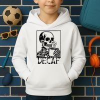Decaf Skeleton Coffee Skull  Kids Hoodie thumb 2
