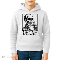 Decaf Skeleton Coffee Skull  Kids Hoodie thumb 4