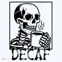 Decaf Skeleton Coffee Skull  Kids Long Sleeve Shirt thumb 2