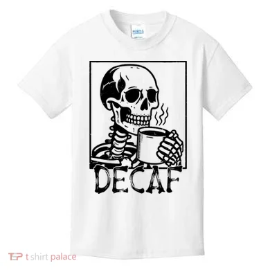 Decaf Skeleton Coffee Skull  Kids T-Shirt