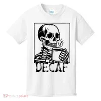 Decaf Skeleton Coffee Skull  Kids T-Shirt thumb 0