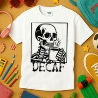 Decaf Skeleton Coffee Skull  Kids T-Shirt thumb 3