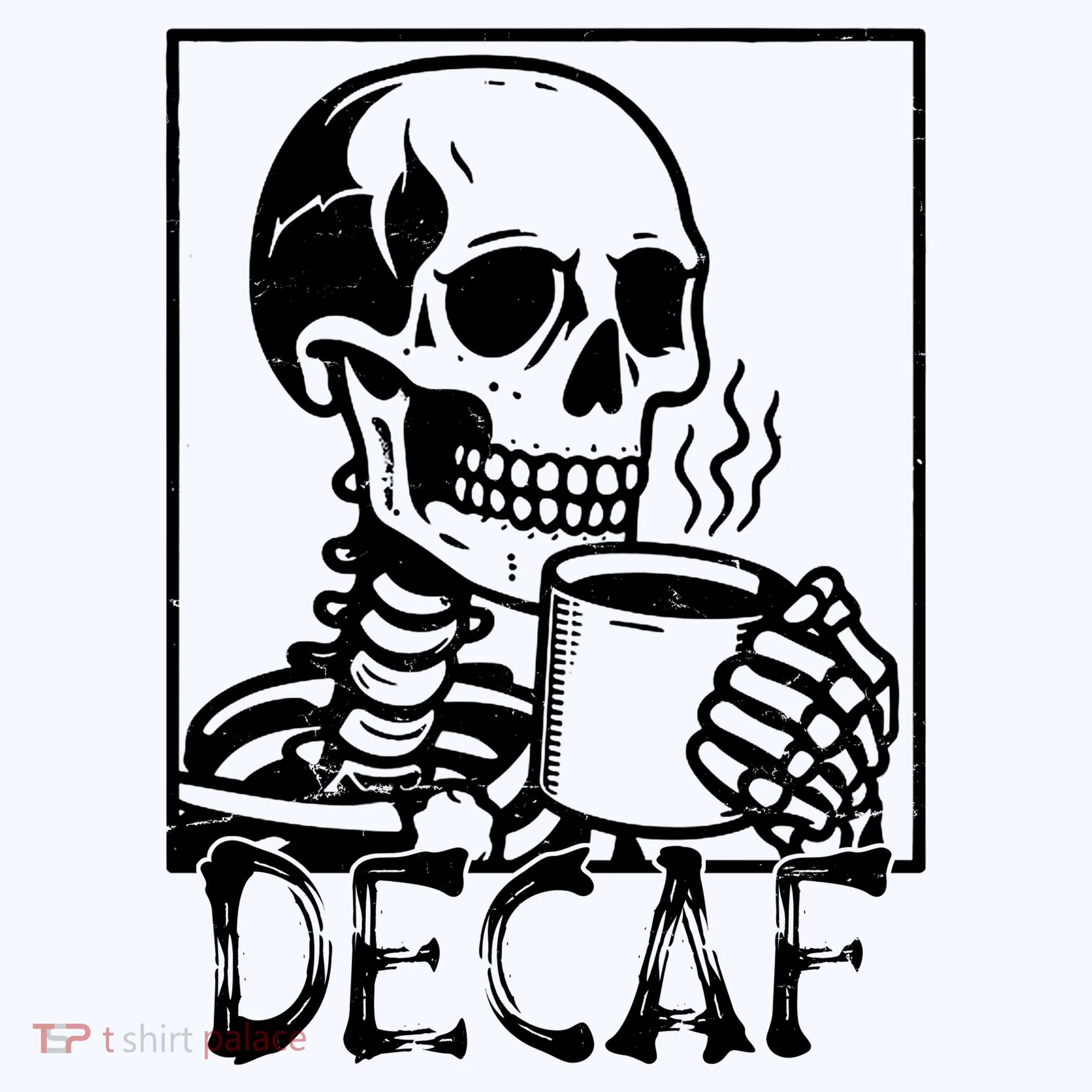 Decaf Skeleton Coffee Skull  Kids T-Shirt