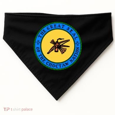 Double Sided Choctaw Nation Flag Gift Choctaw Gift USA-Made Doggie Bandana