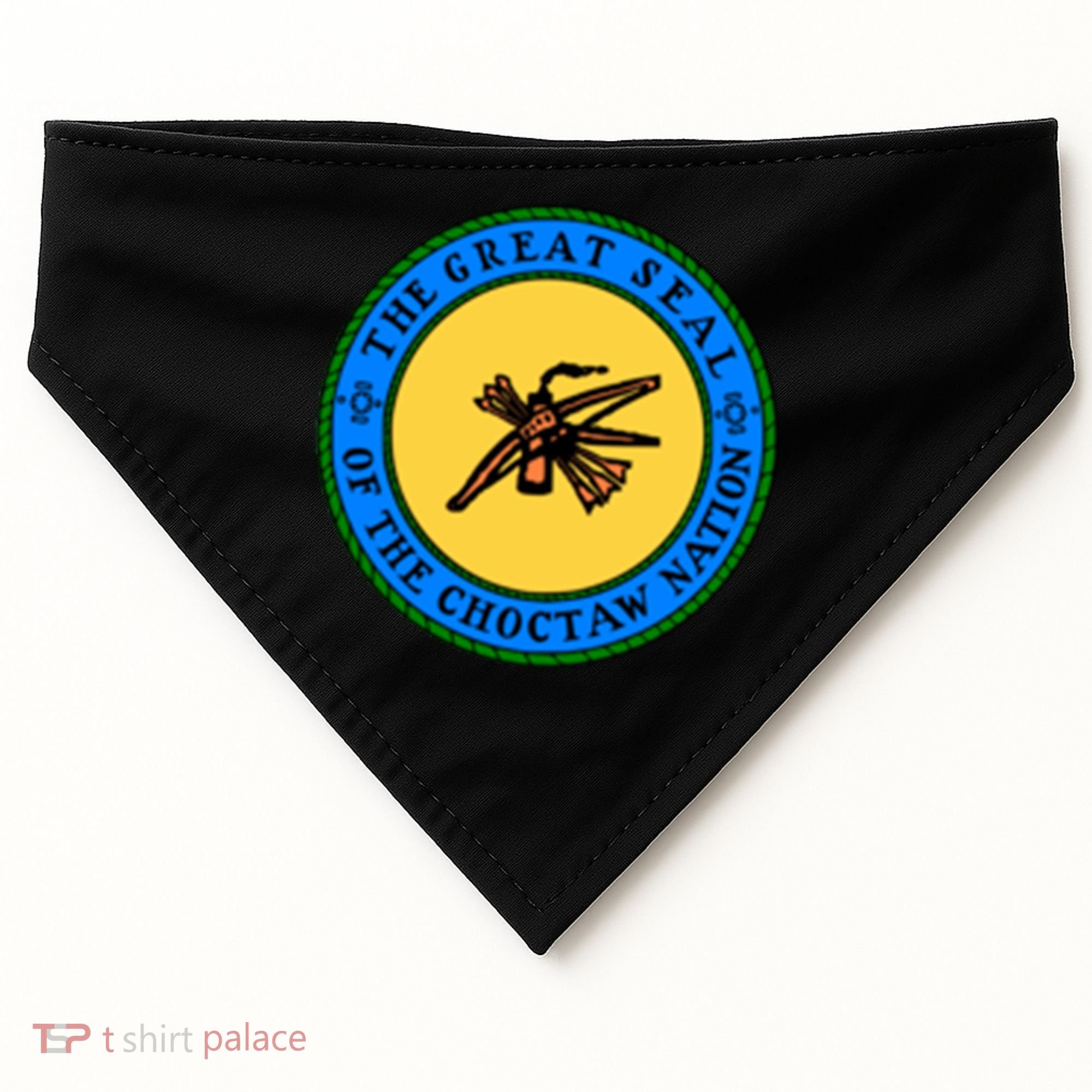 Double Sided Choctaw Nation Flag Gift Choctaw Gift USA-Made Doggie Bandana