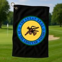 Double Sided Choctaw Nation Flag Gift Choctaw Gift Golf Towel thumb 1