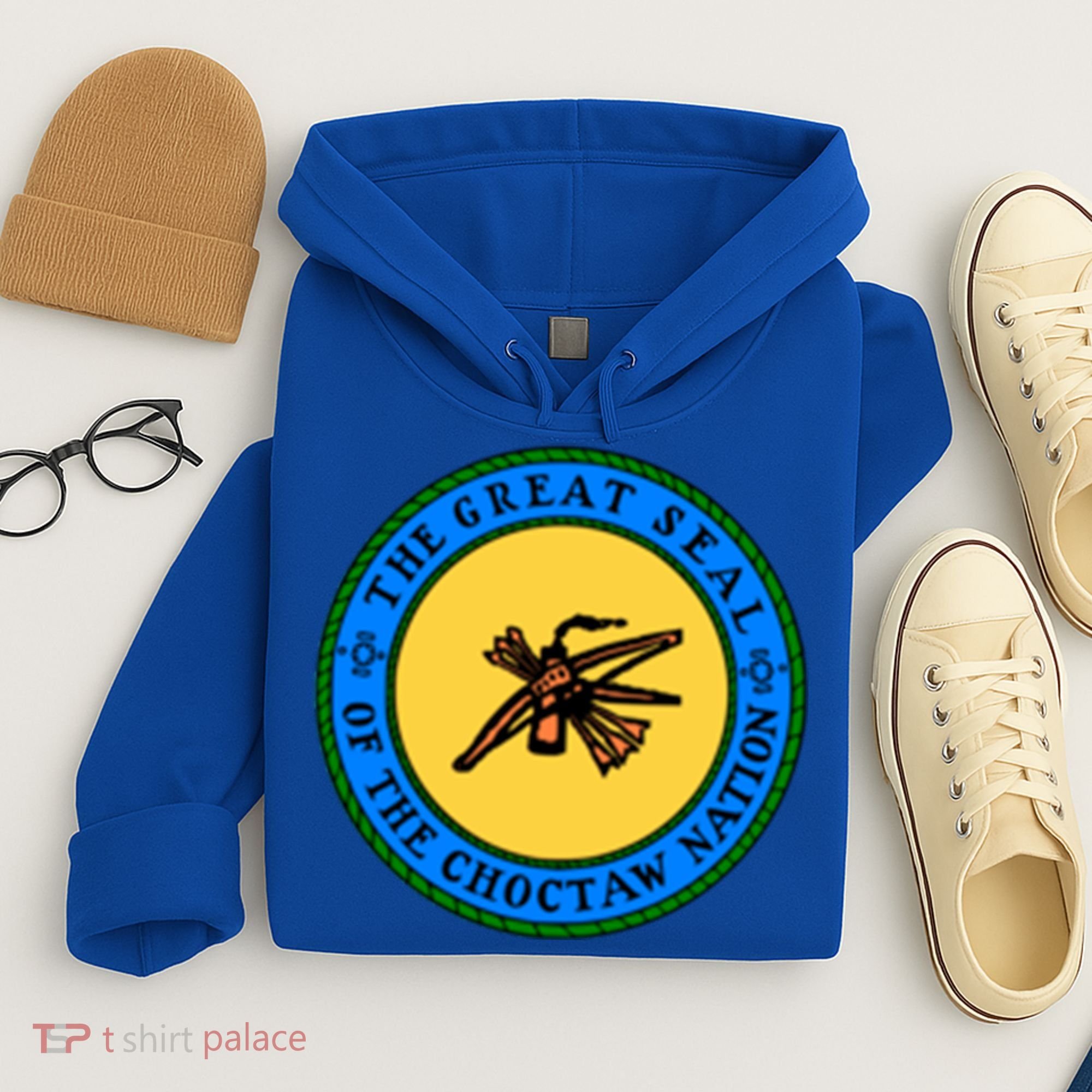 Double Sided Choctaw Nation Flag Gift Choctaw Gift Hoodie