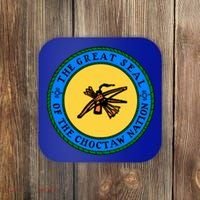 Double Sided Choctaw Nation Flag Gift Choctaw Gift Coaster thumb 0