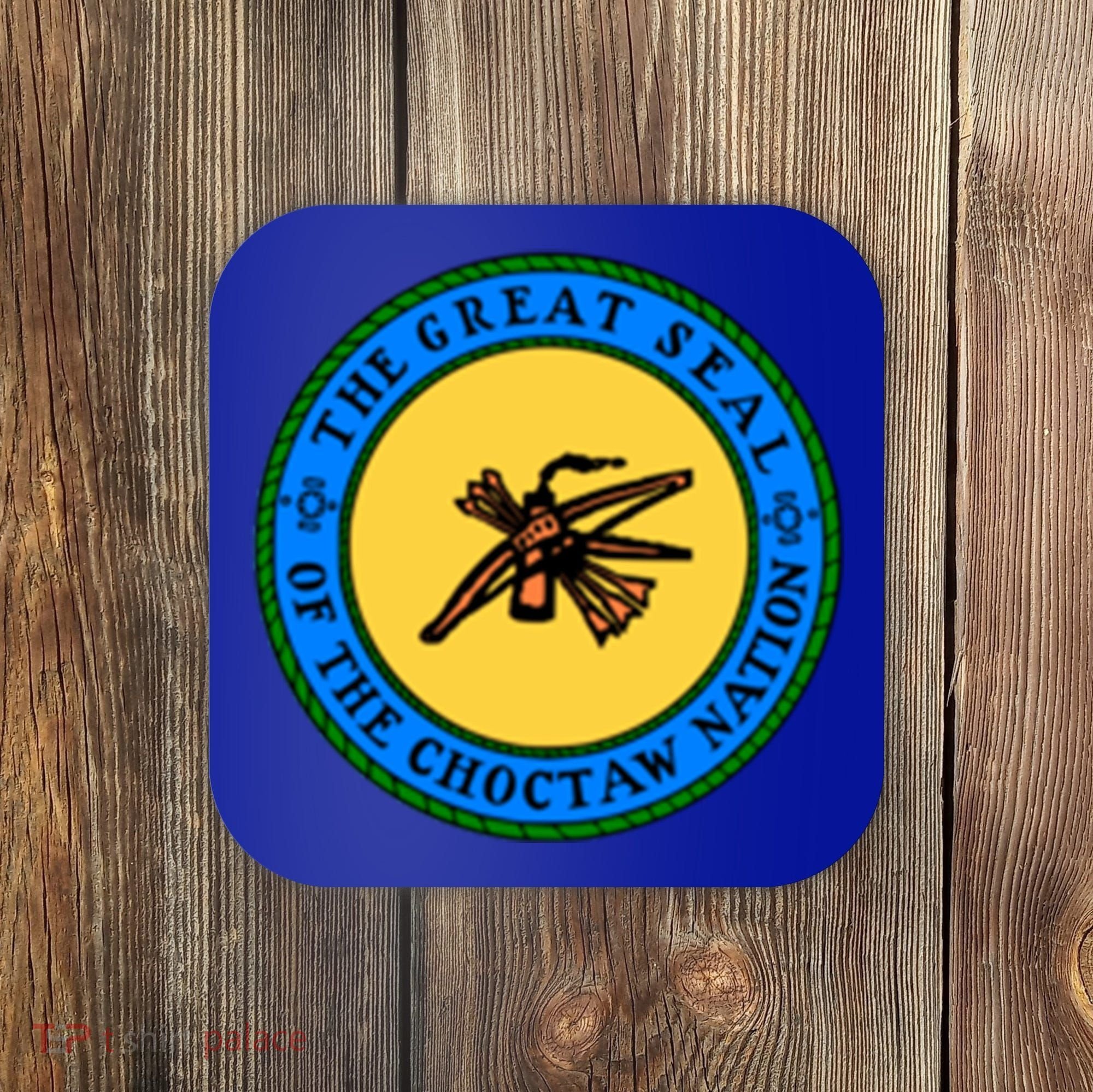 Double Sided Choctaw Nation Flag Gift Choctaw Gift Coaster