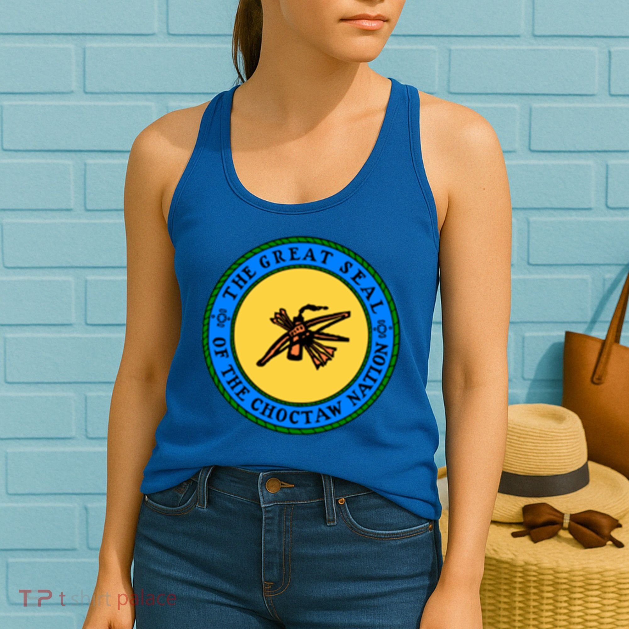 Double Sided Choctaw Nation Flag Gift Choctaw Gift Women's Tank Top
