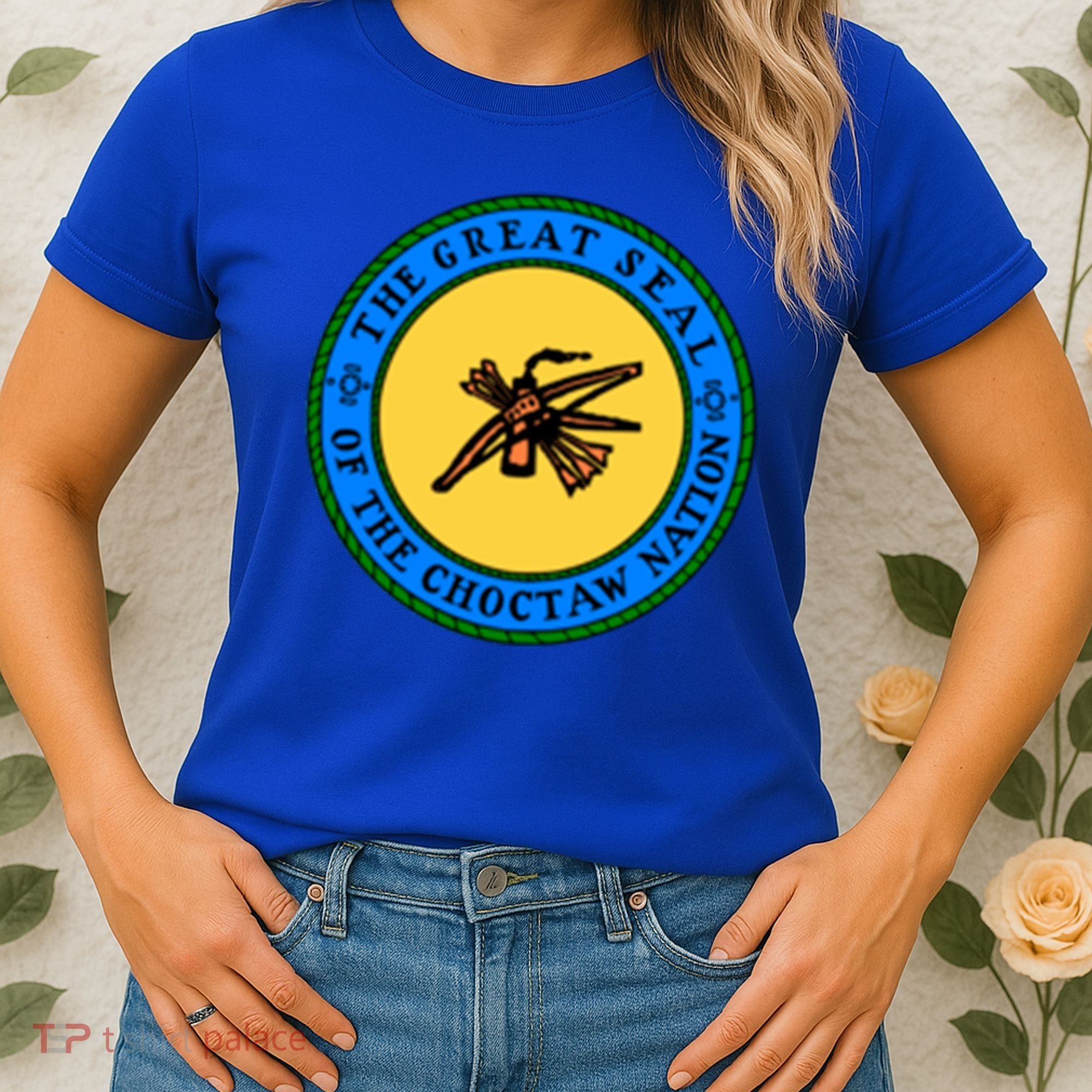 Double Sided Choctaw Nation Flag Gift Choctaw Gift Women's T-Shirt