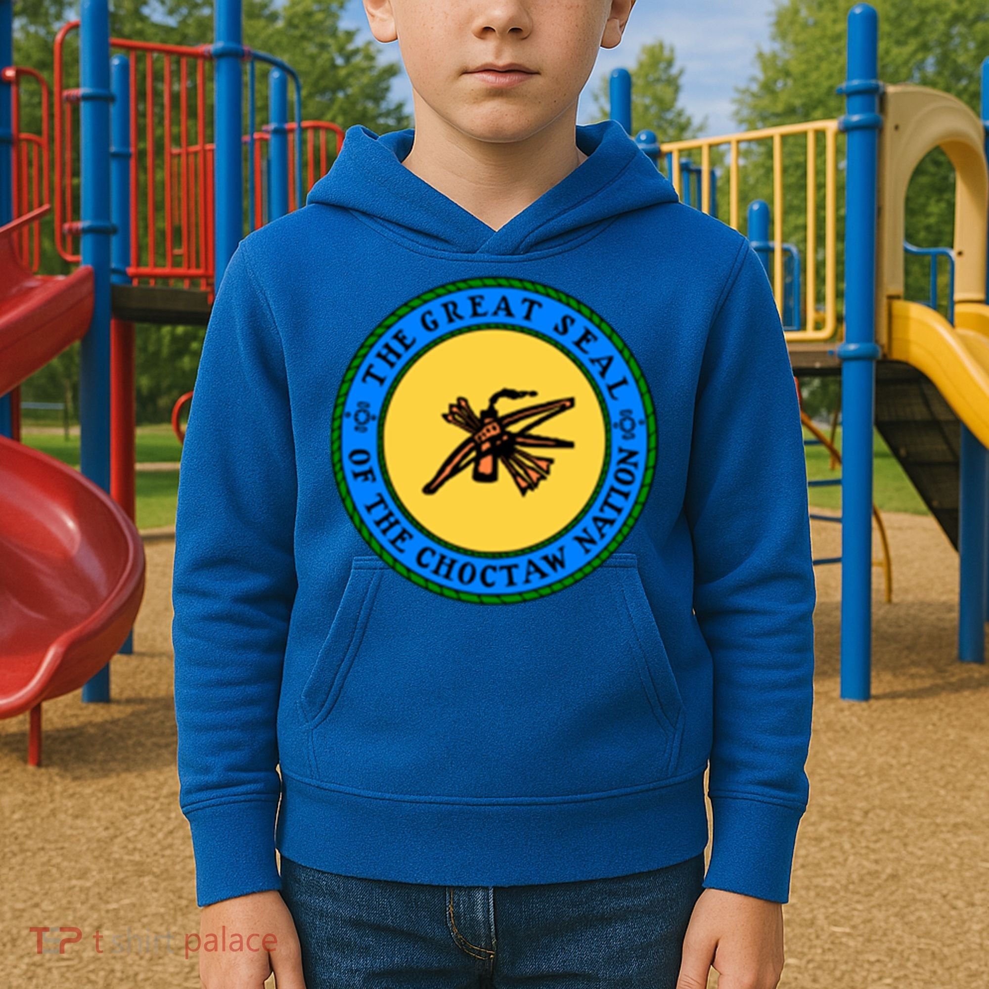 Double Sided Choctaw Nation Flag Gift Choctaw Gift Kids Hoodie