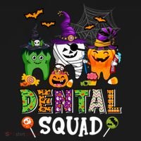 Dental Squad Costume Trick Or Teeth Denstist Halloween Ghost Gift Pajama Set thumb 2