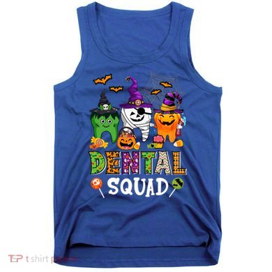 Dental Squad Costume Trick Or Teeth Denstist Halloween Ghost Gift Tank Top