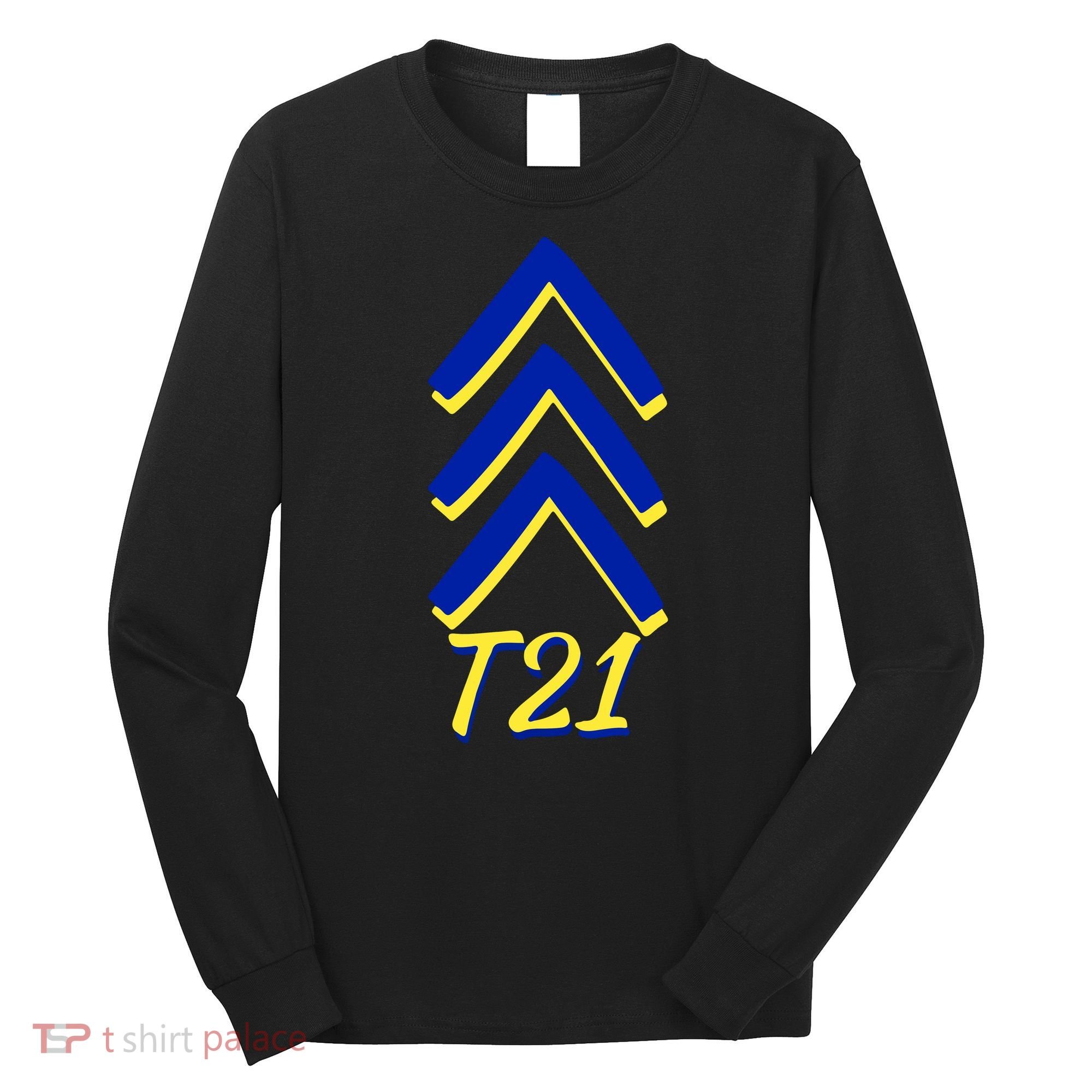 Down Syndrome Chevron Arrow For Trisomy 21 T21 For Down Syndrome Awareness Gift Long Sleeve Shirt