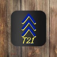 Down Syndrome Chevron Arrow For Trisomy 21 T21 For Down Syndrome Awareness Gift Coaster thumb 0