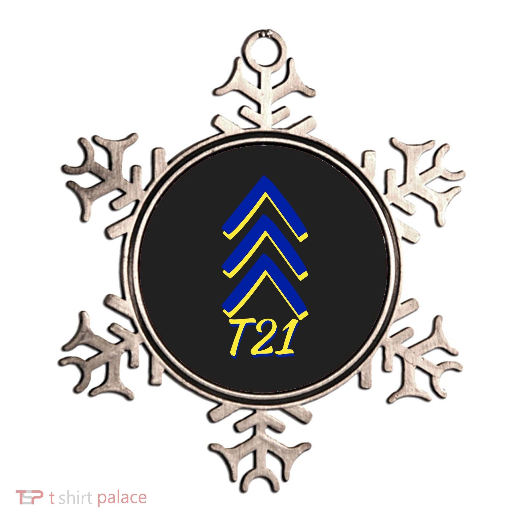Down Syndrome Chevron Arrow For Trisomy 21 T21 For Down Syndrome Awareness Gift Ornament