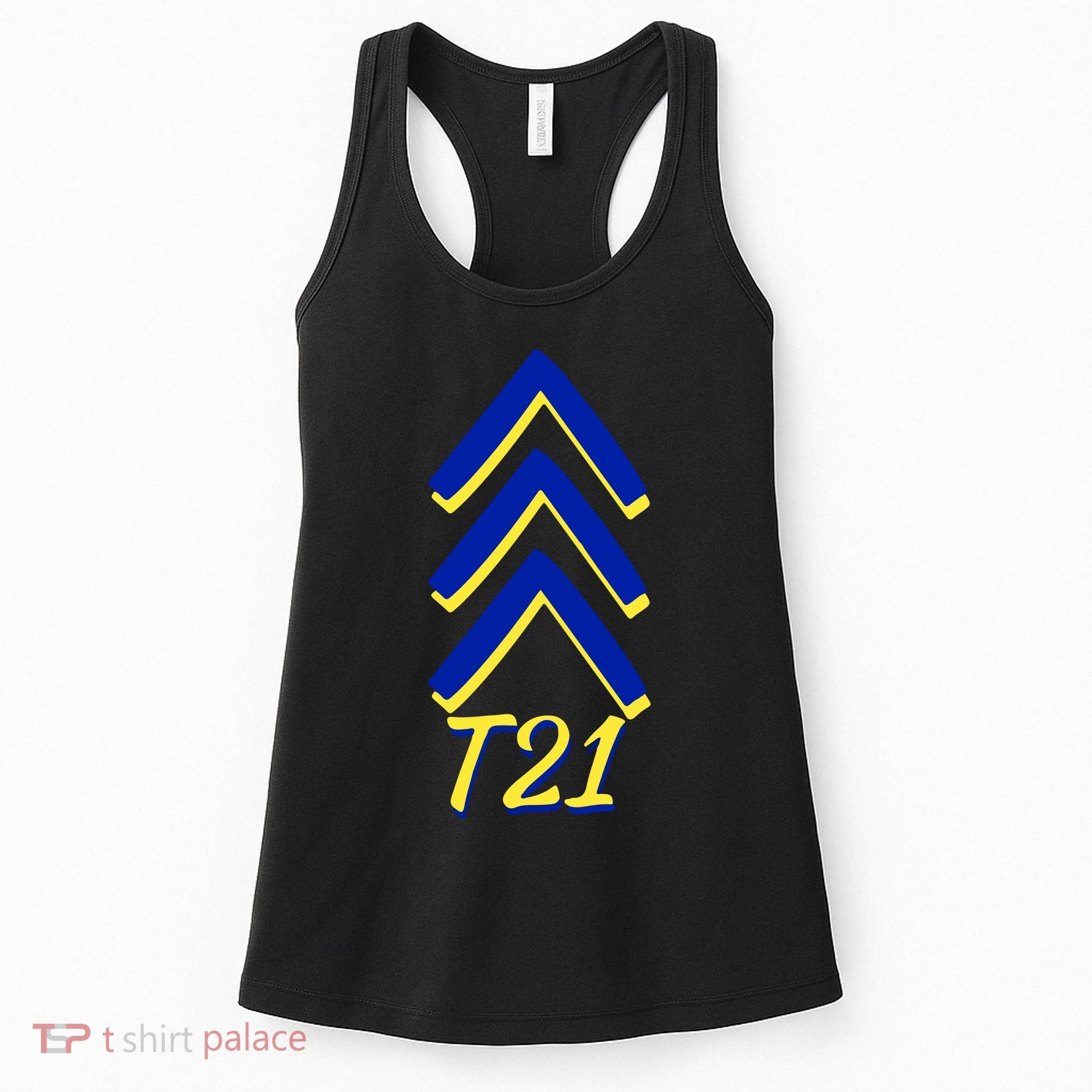 Down Syndrome Chevron Arrow For Trisomy 21 T21 For Down Syndrome Awareness Gift Women's Tank Top