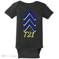 Down Syndrome Chevron Arrow For Trisomy 21 T21 For Down Syndrome Awareness Gift Baby Bodysuit thumb 0