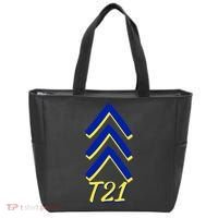 Down Syndrome Chevron Arrow For Trisomy 21 T21 For Down Syndrome Awareness Gift Tote Bag thumb 0