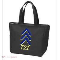 Down Syndrome Chevron Arrow For Trisomy 21 T21 For Down Syndrome Awareness Gift Tote Bag thumb 3