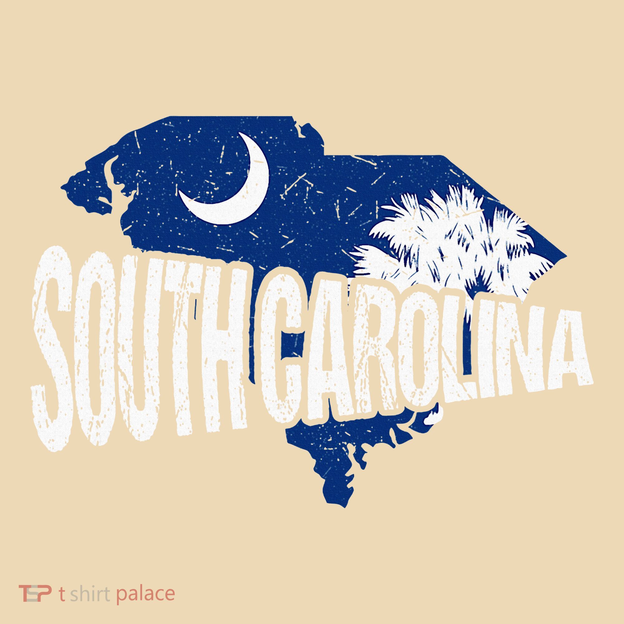 Distressed South Carolina Tote Bag