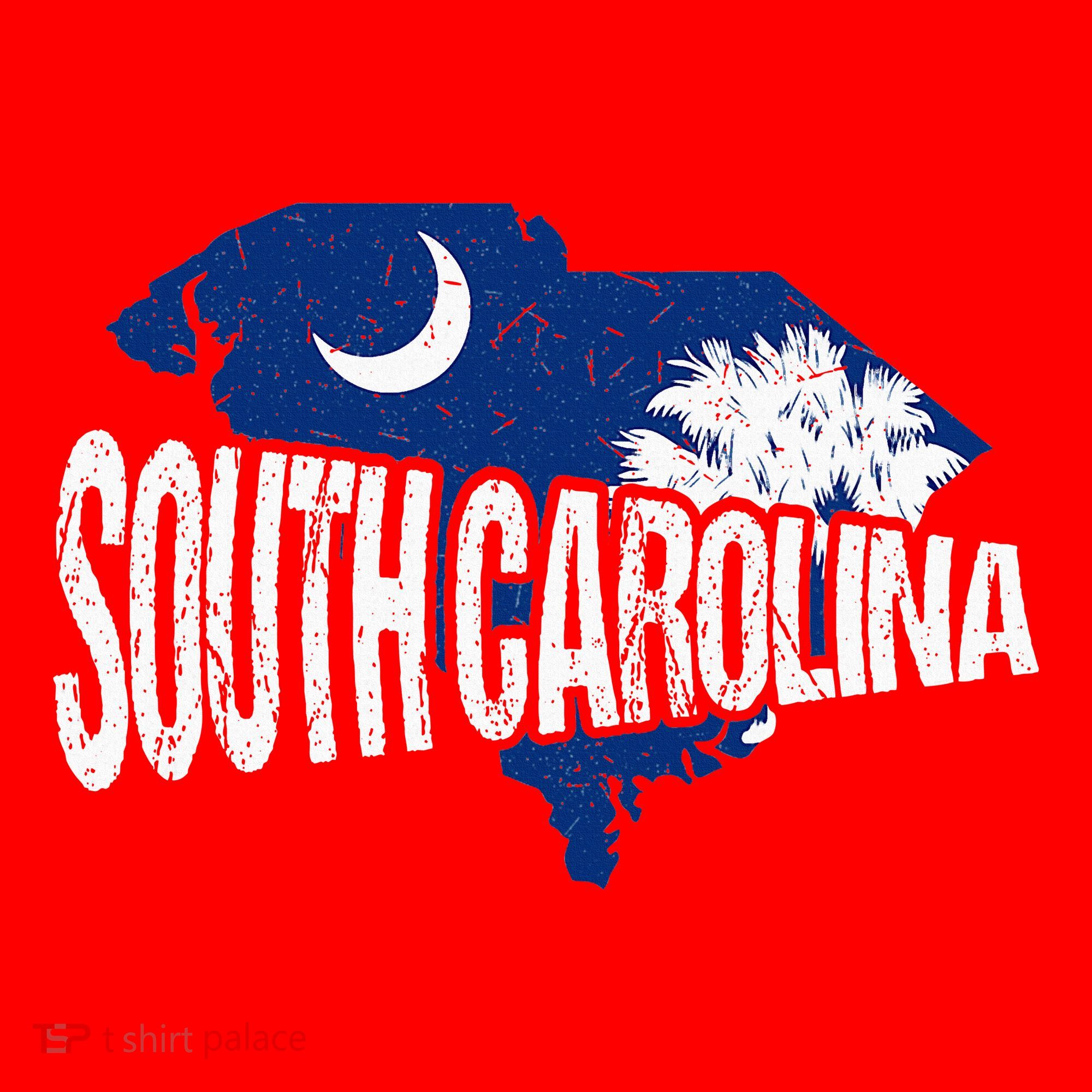 Distressed South Carolina Santa Hat