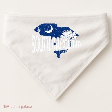 Distressed South Carolina USA-Made Doggie Bandana