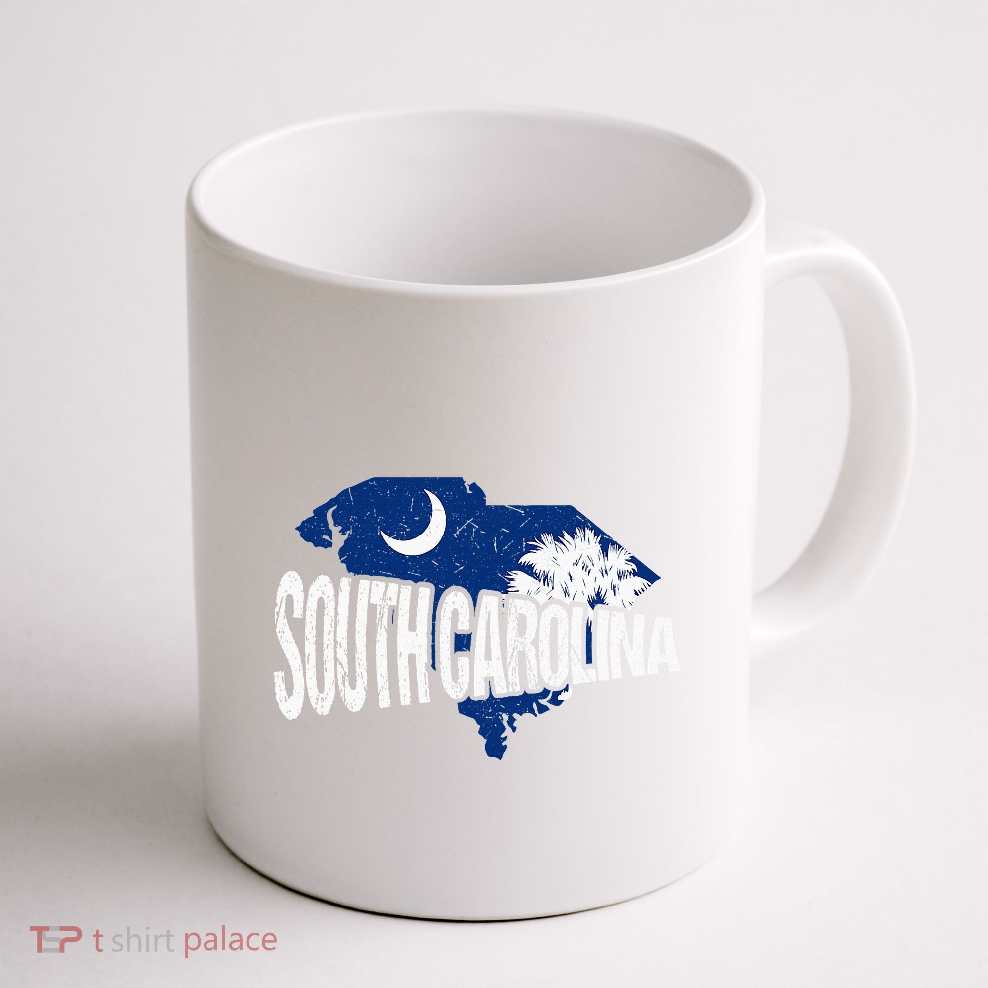 Distressed South Carolina Coffee Mug