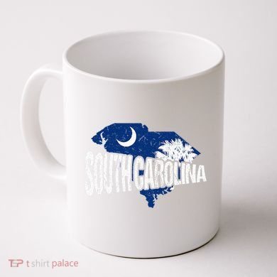 Distressed South Carolina Coffee Mug
