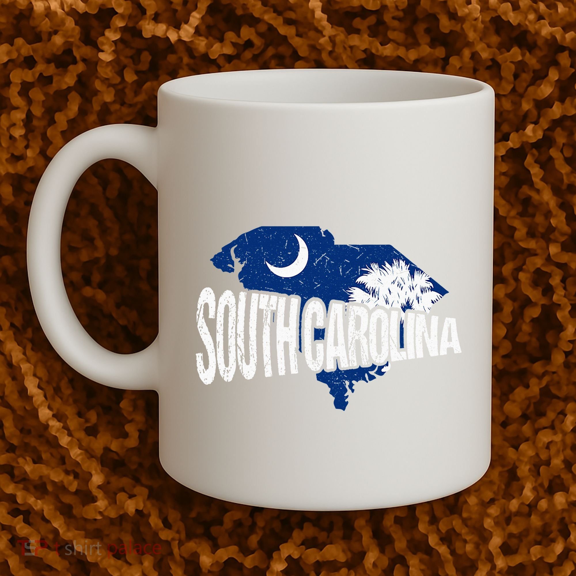 Distressed South Carolina Coffee Mug