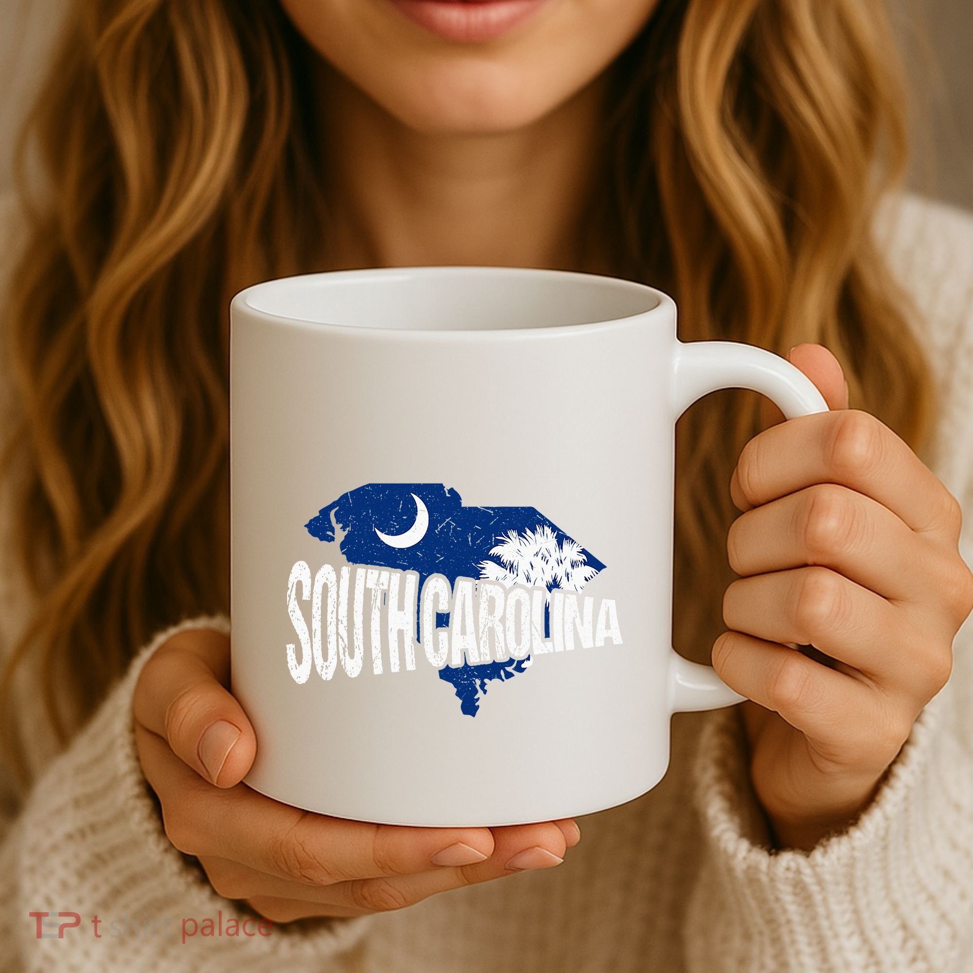 Distressed South Carolina Coffee Mug