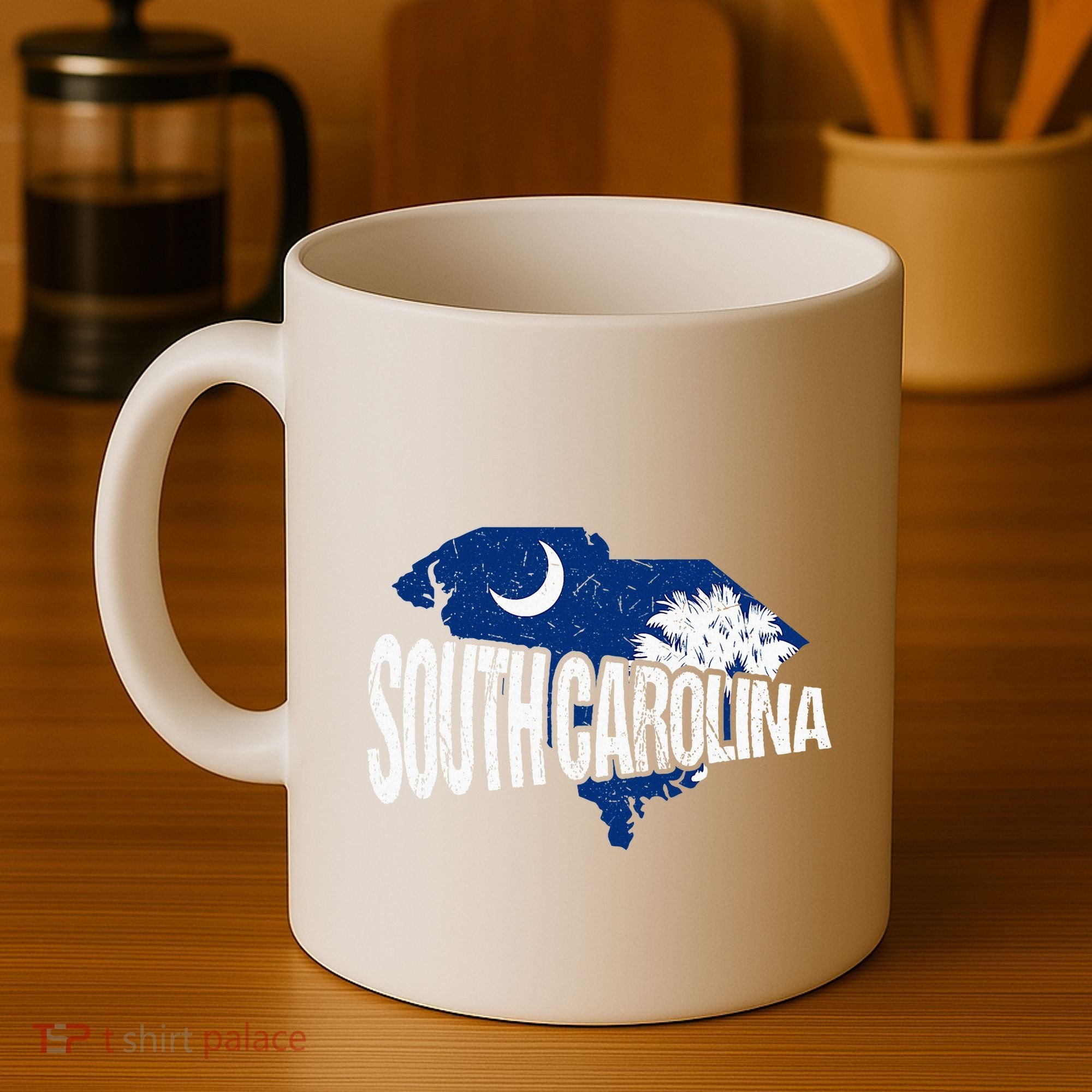 Distressed South Carolina Coffee Mug