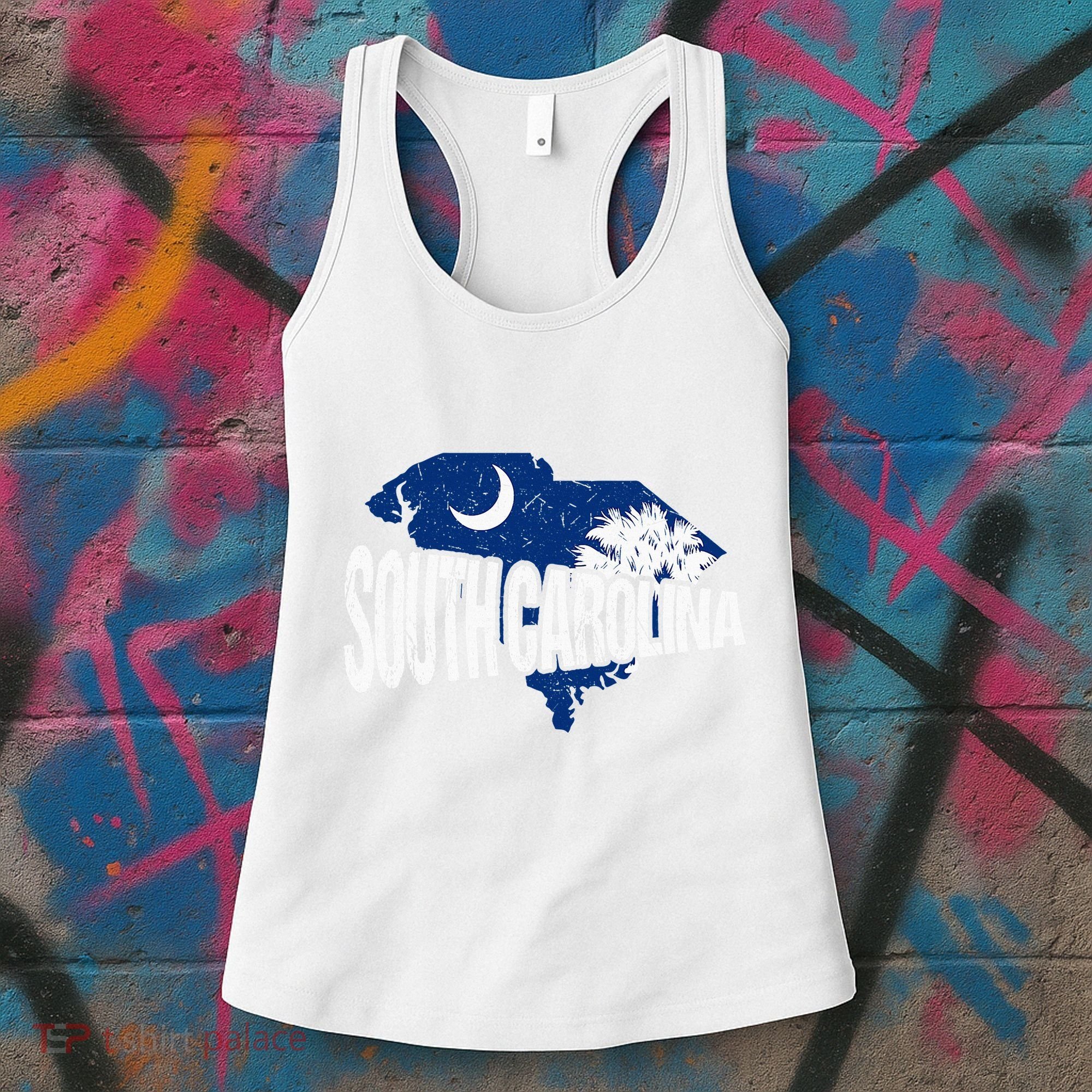 Distressed South Carolina Women's Tank Top