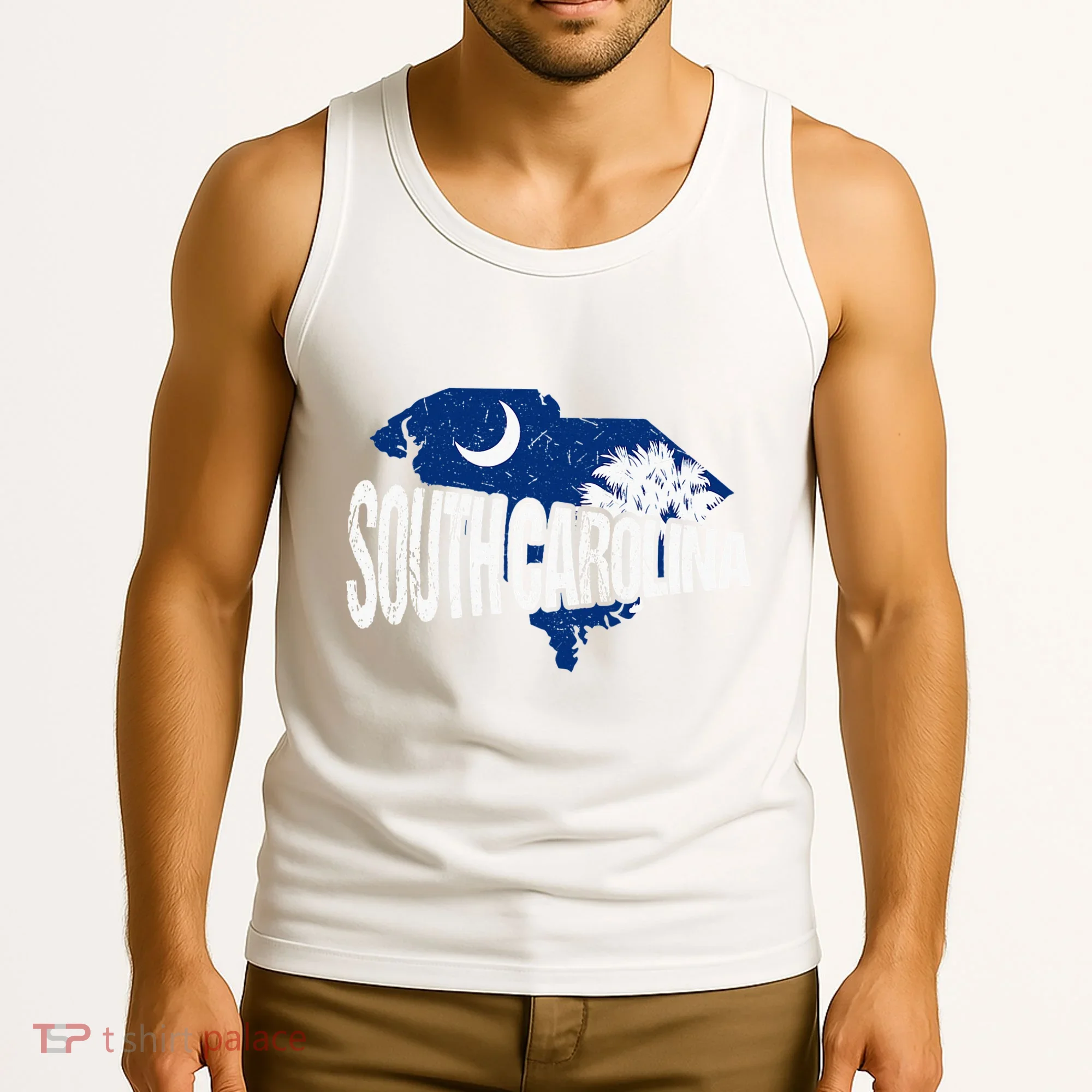 Distressed South Carolina Tank Top
