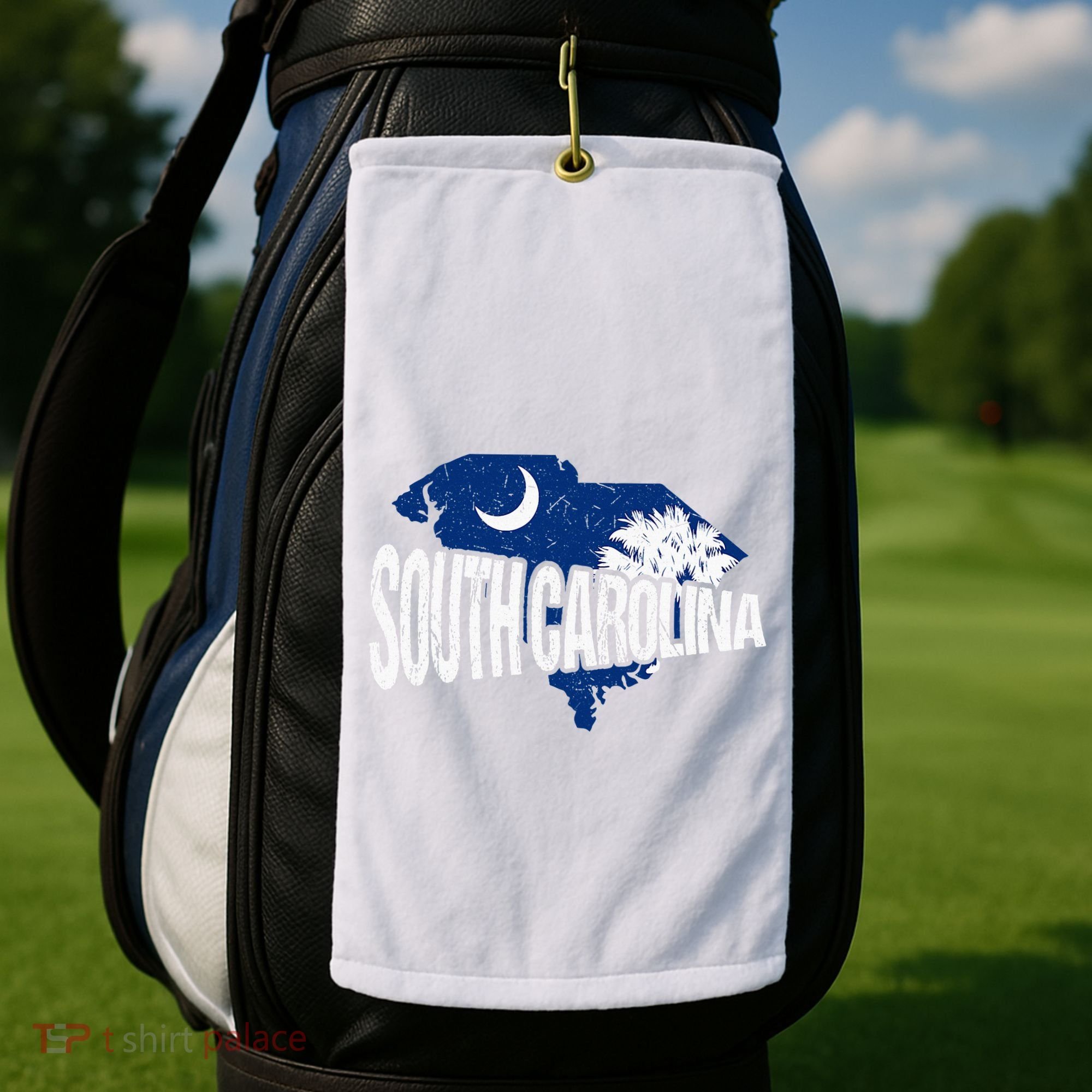 Distressed South Carolina Golf Towel