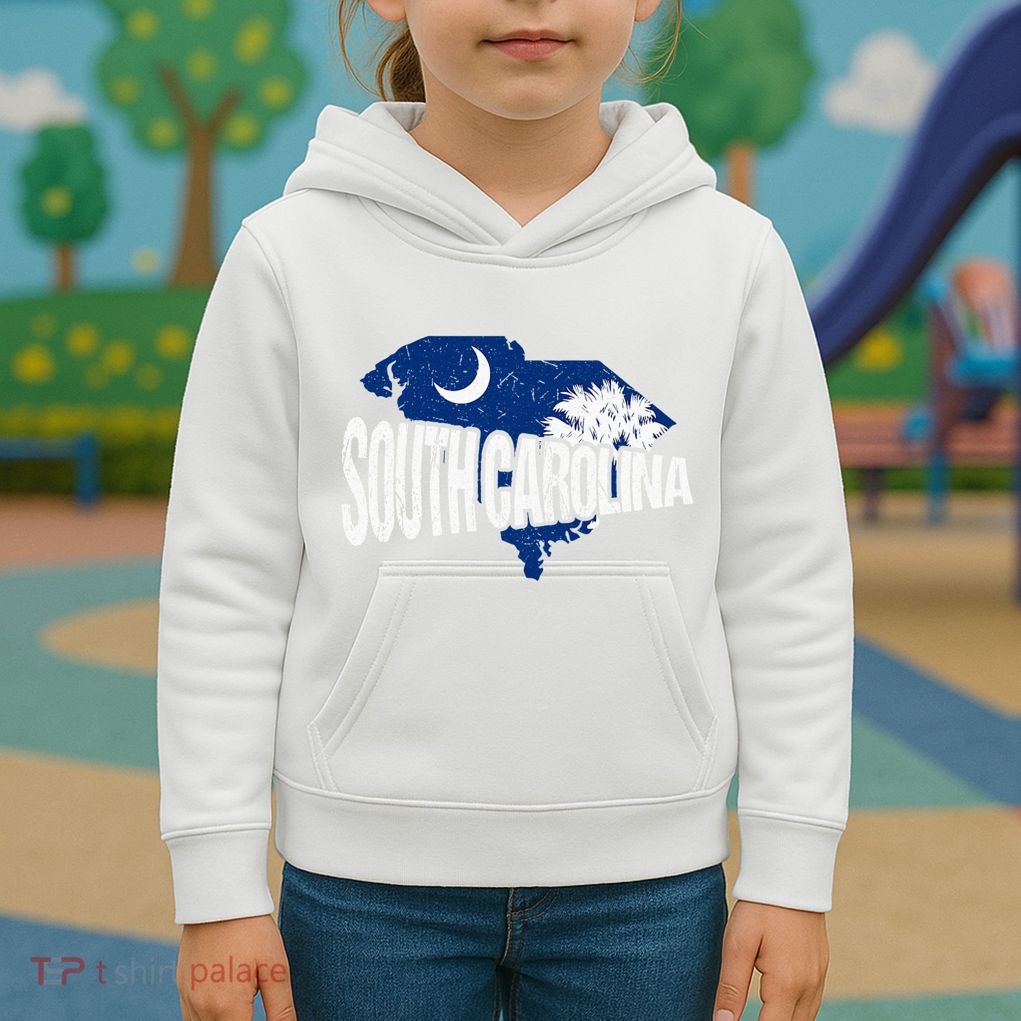 Distressed South Carolina Kids Hoodie